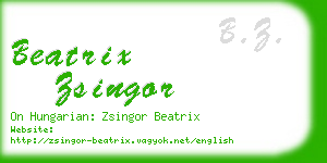 beatrix zsingor business card